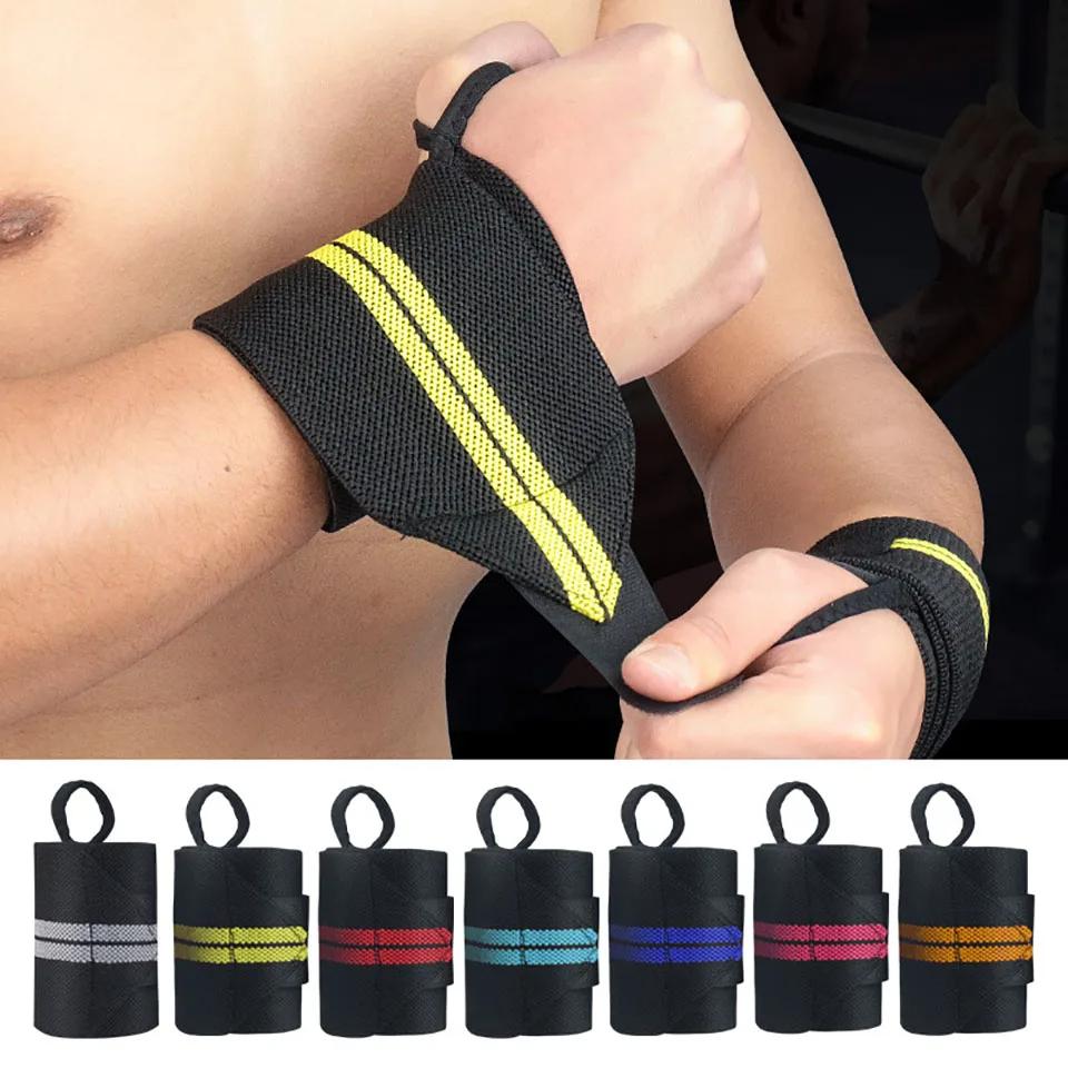 1Pc Elastic Breathable Wrist Wrap Bandage Thumb Brace Strap for Gym Fitness Powerlifting Wrist Support