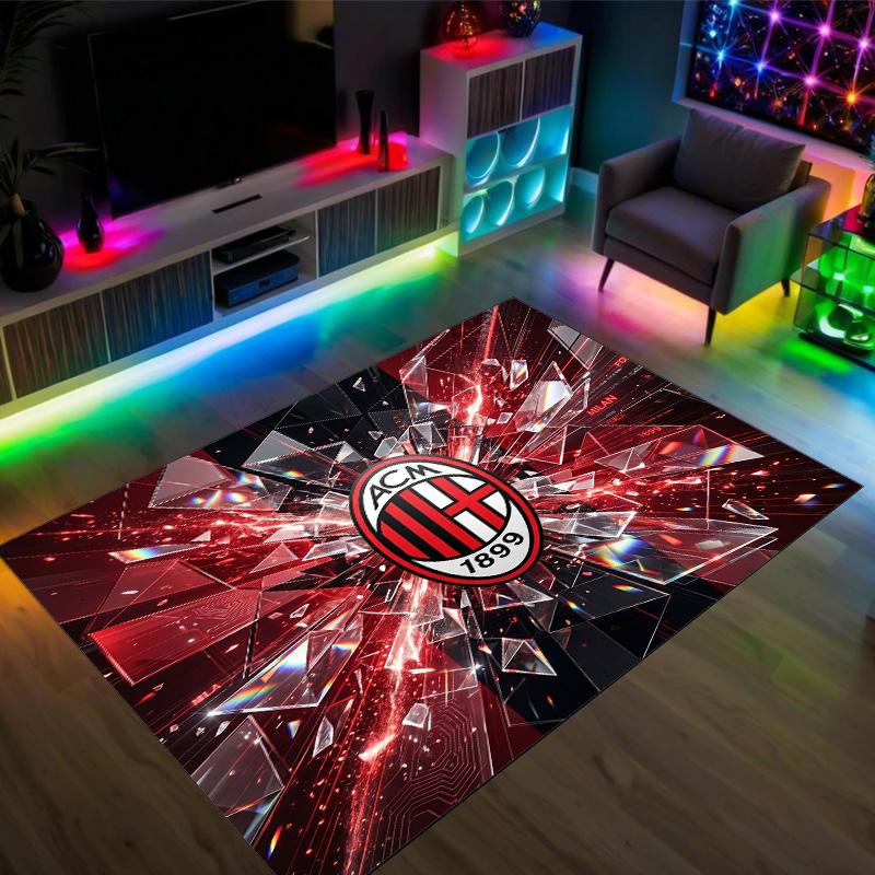 AC Milan Design Crystal Velvet Carpet Cozy Non?Slip Printed Rug For Bedroom Living Room Entrance