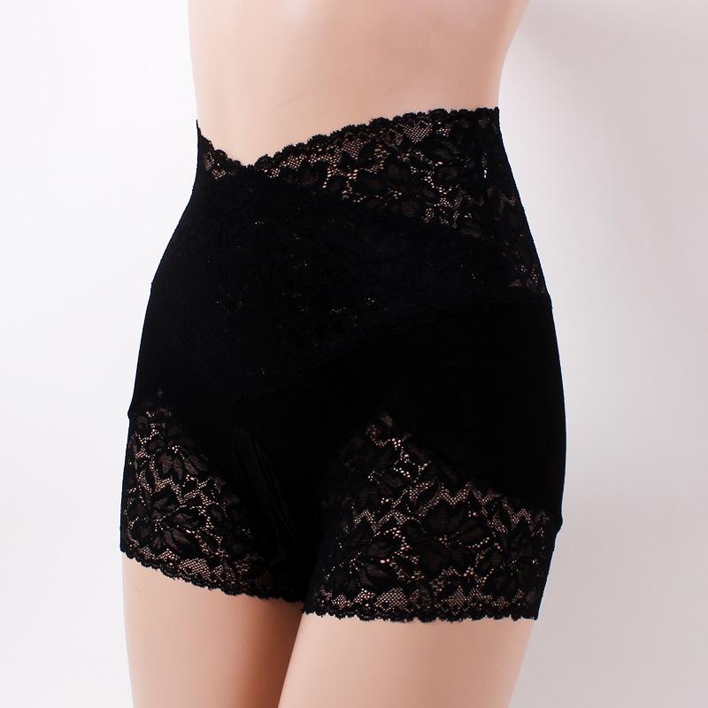 Dames slipjes voor mannen Volledig kant Sissy lingerie Hoge taille Boxer Sexy Slim fit Body shaper Broekje Gay U-vormige zakje Onderbroek XL Penis Closed white
