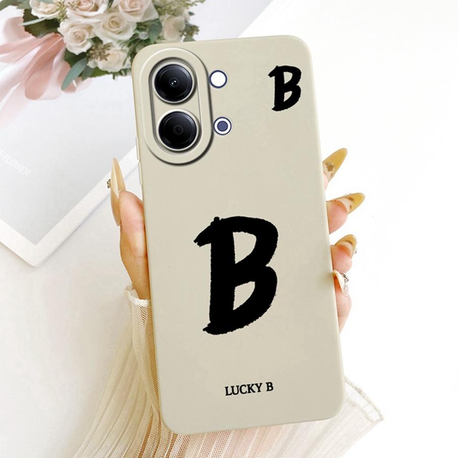 For Vivo Y05 4G Case Y11d Y11 5G Cover Lucky A-Z Letters Soft Silicone Coque Phone Case For Vivo Y21 5G V2553 Cases