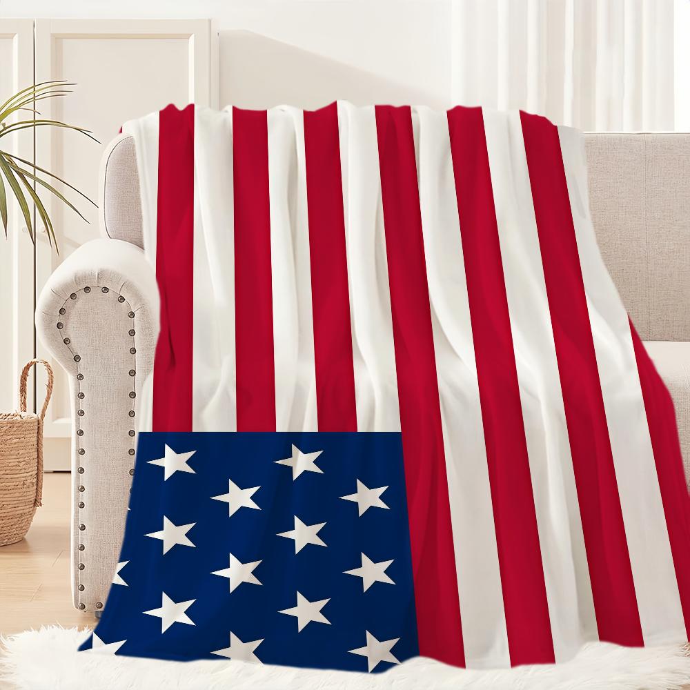 Americká USA US Vlajka Deku Pro Měkkou Přehozovou Deku na Piknik Postel Pohovku Domov Ložnici Útulnou Teplou Pohodlnou