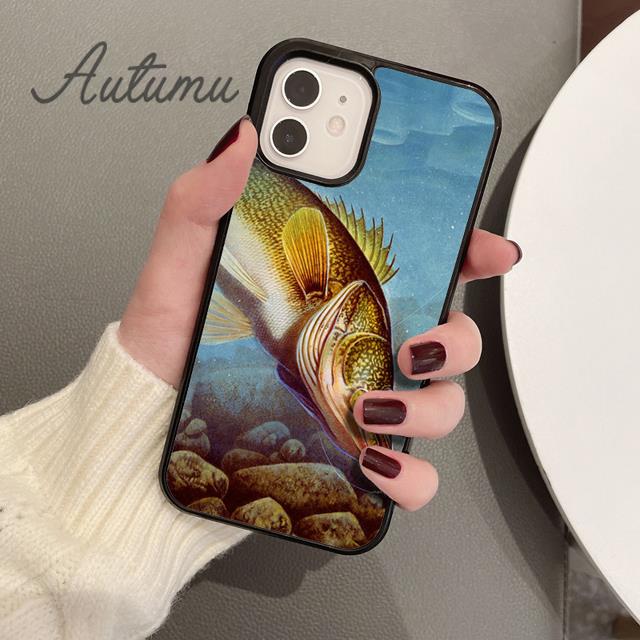 CARP FISH FISHING Phone Case for iPhone 11 12 13 14 Pro Max Mini X XR XS SE 2020 6S 7 8 Plus Samsung Galaxy S21 S22 Cover Shell