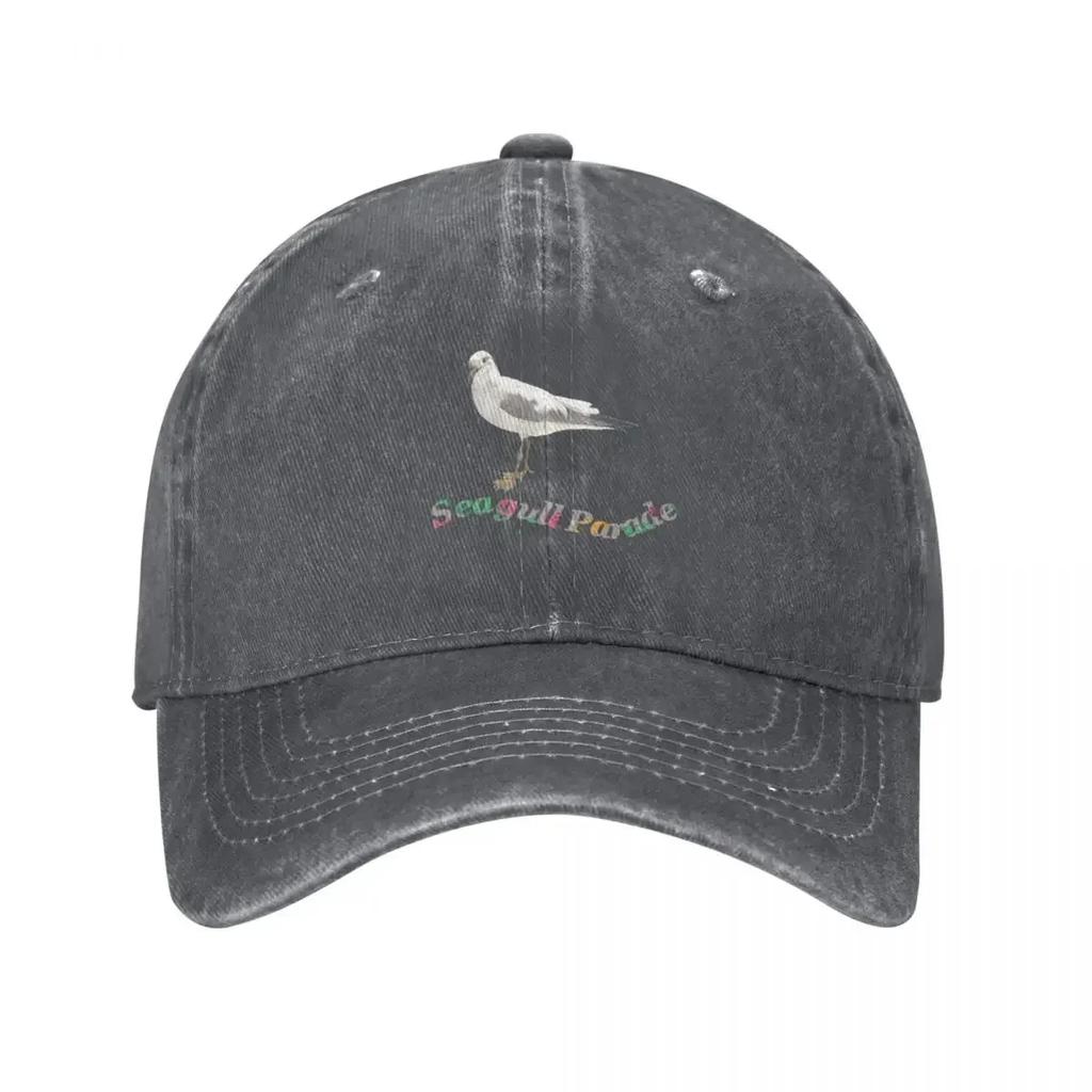 Möwe auf Dunkelblauem Baseball Cap Militärkappe Unisex Strandausflug Snapback Cap Unisexs Tennis Damen