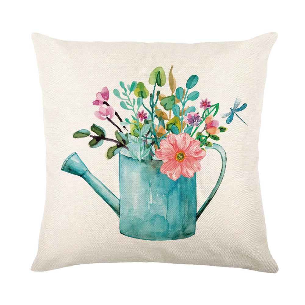 Pillow New Spring Home Decoration Printed Cushion Cover Sofa Cushion Cushion Pillow Cover