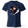 Cool Black Cat Trend Pure Cotton Short Sleeves Summer Men Fashion Street Wear Plus Size Comfortable Soft Casual T-shirt