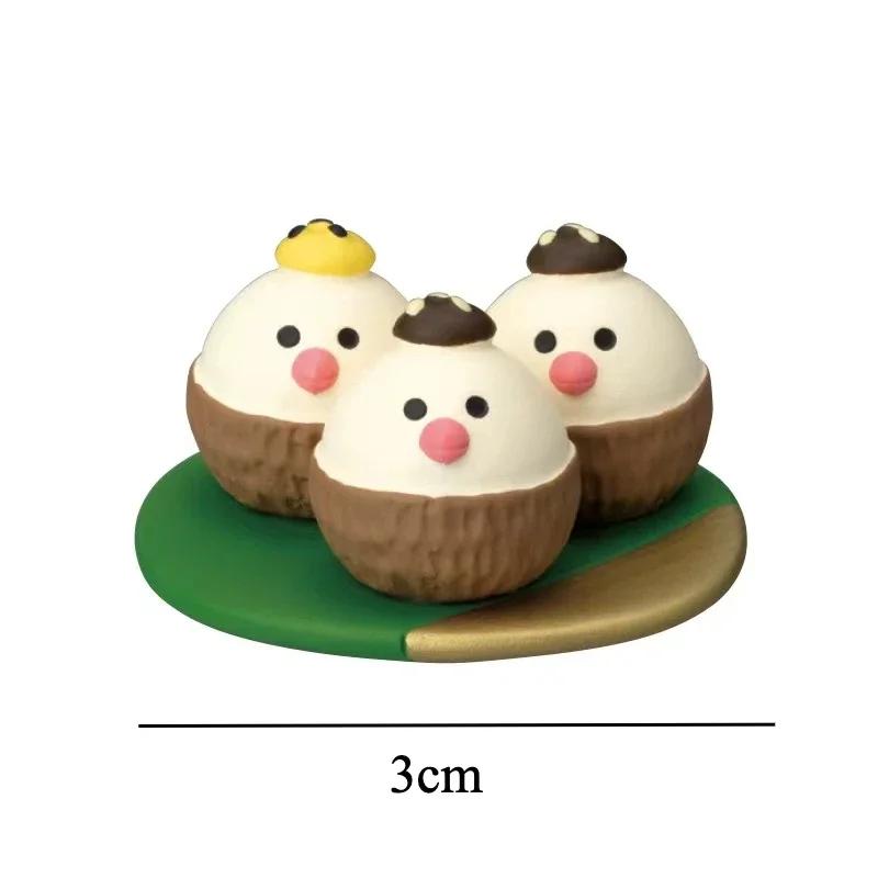Mid-Autumn Festival Decoration Kawaii Mini Doll Ornaments Cute Mooncake Cat Desktop Decor DIY Scene Room Decoration Wholesales