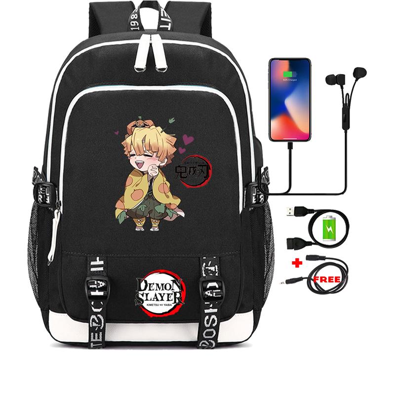 Anime-tryck Casual Ryggsäck Axelväska Satchel Väskor för Flickor Ryggsäck Laptop Mochilas Student Ryggsäckar Rucksack