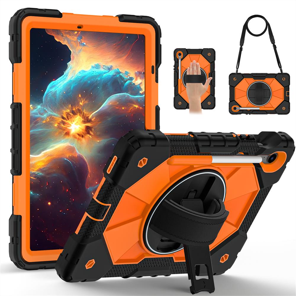 

Круговая защита на 360 градусов! Многофункциональный чехол-подставка для Samsung Galaxy Tab S10 FE/Tab S9/Tab S9 FE Samsung Galaxy Tab S9 оранжевый