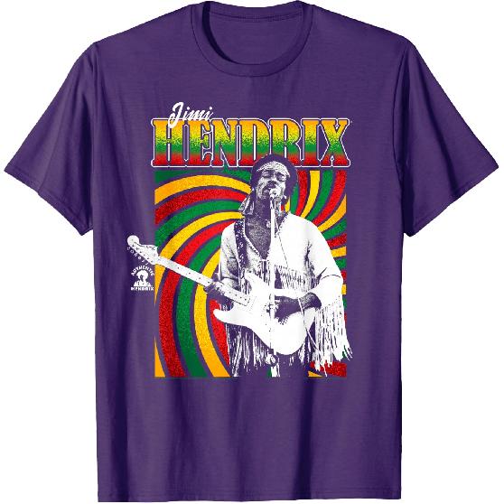 Jimi Hendrix Reggae Swirl On Stage Vintage Band T-Shirt