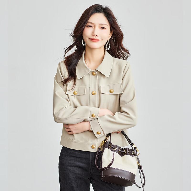 TERRE BLEUE Women's Casual Lapel Jacket