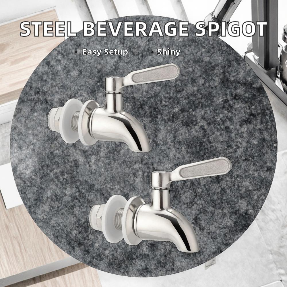 Modern 304 Stainless Steel Single Beverage Dispenser Replacement Spigot Outdoor Hotel Kitchen Faucet Anti-Clogging Cap Easy