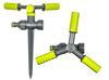 Garden Sprinkler Rotating 3-Arm On Spike Inserted For Watering
