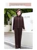 Autumn-Winter 2025 Stylish Plus Velvet Two-Piece Set for Middle-Aged Women