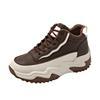 Autumn Women's High-top Shoes Versatile Thick-soled Height-enhancing Sports Casual Dad Shoes