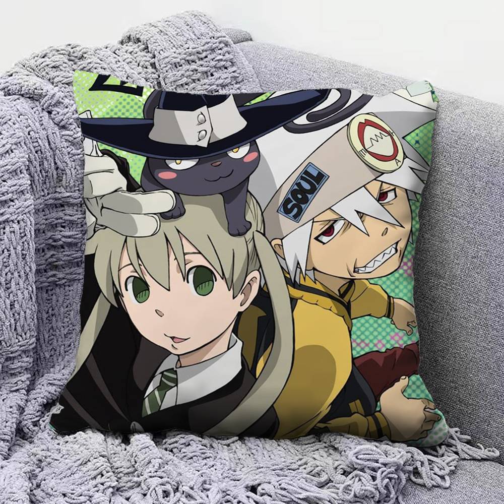 Anime S-Soul Eater Maka Pillow Covers, Home Sofa Cushion Covers And Aecorative Custom