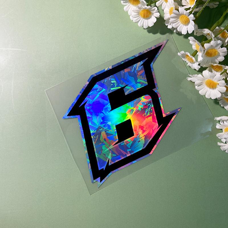 1PC Holographic Carbon Arabic Numerals Motorcycle Sticker Waterproof for Motorbike Fuel Tank Windshield Scooter Bike Vinyl Decal