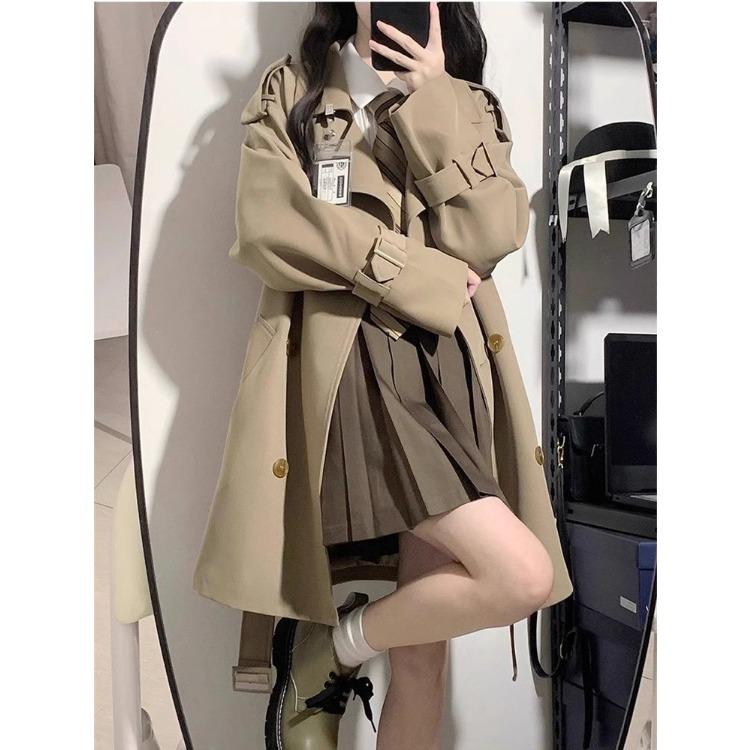 British Style Trench Coat for Women, Elegant and Chic Overcoat for Spring and Autumn