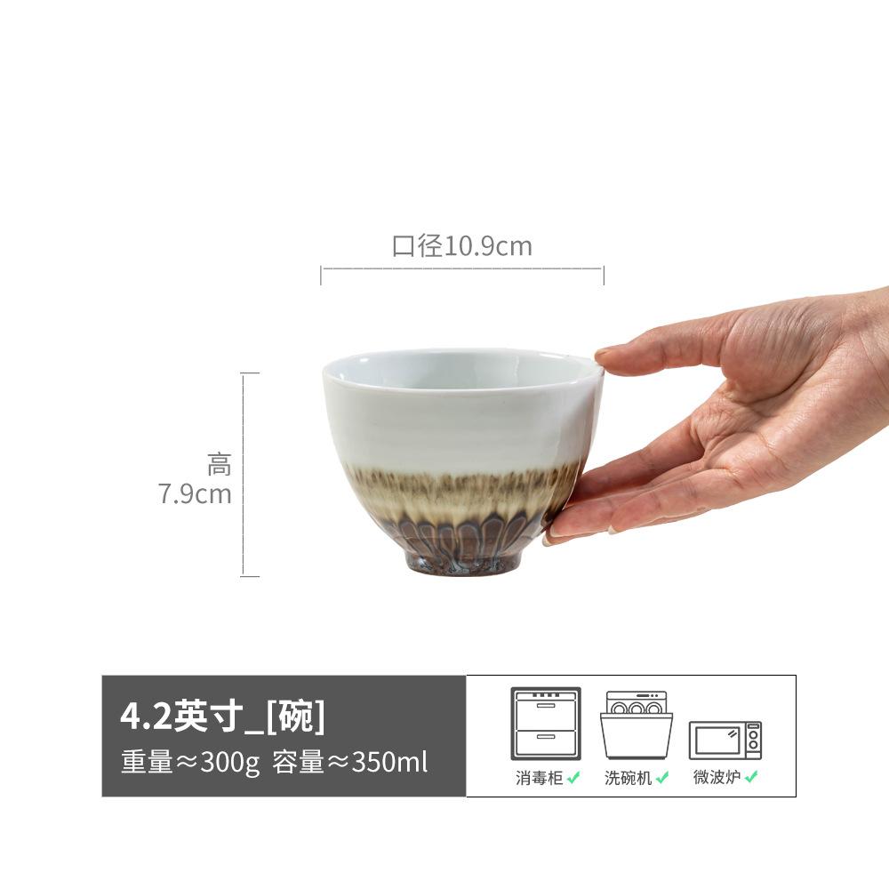 Special Striped Plate Ceramic Plate Household Vegetable Plate Salad Plate Creative Tableware Dim Sum Plate Round Plate Dinner Plate