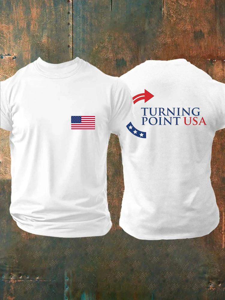 

Charlie Kirk Shirt, Turning Point Forever 1993-2025 RIP CHARLIE! Patriot Shirt L