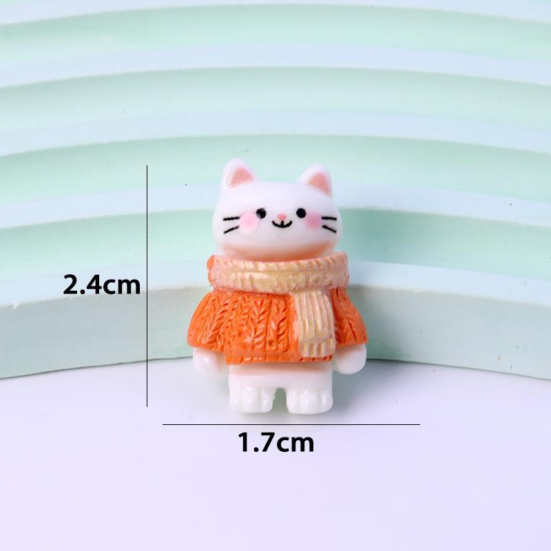 

10PCS New Colorful cute cartoon 3D animal kitten Flat back Cabochon Stone Scrapbook DIY Decor Figurines Crafts Accessories