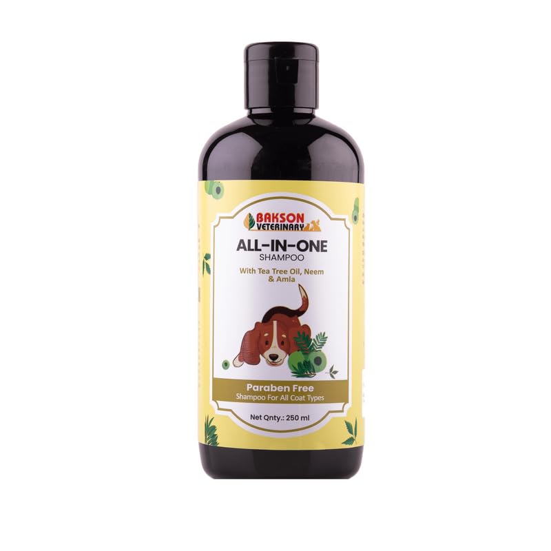 

Bakson Veterinary All In One Pet Shampoo With Conditioner For Soft Shiny Tangle Free Coat And Fluffy Finish 500 ml