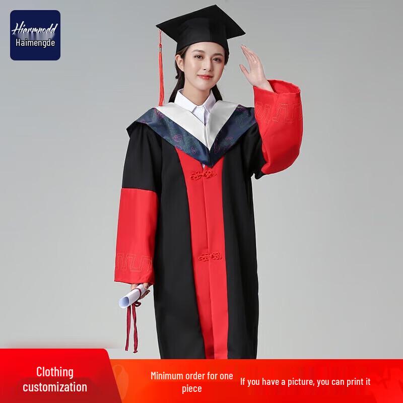 HIARMNODD Doctoral Graduation Gown & Cap Set S