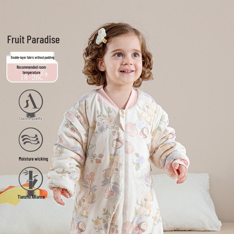 Sacco a pelo per neonati per tutte le stagioni (1-3 Anni) – Cotone di Bambù, Doppio Strato, Anti-Sussulto e Anti-Calci, Ideale per Primavera e Autunno o Stanze Climatizzate.