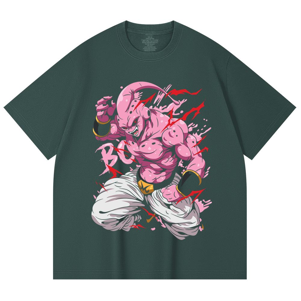 230 Gsm 100% Cotton Dragon Ball V13 Majin Buu Print Unisex Heavy Cotton T Shirt