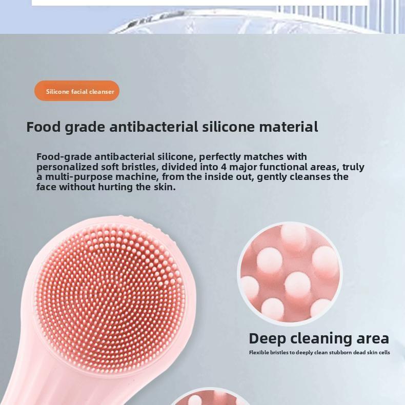 Elektrisk Rengörare Vattentät Silikon Ansiktsborste Meter Varm Kompress Porrengörare Uppladdningsbar Rengörare