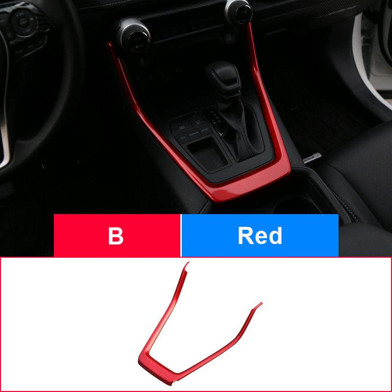 ABS Carbon Fiber Car Gear Shift Panel Cover Sticker Trim Interior For Toyota RAV4 XA50      2024 Accessories
