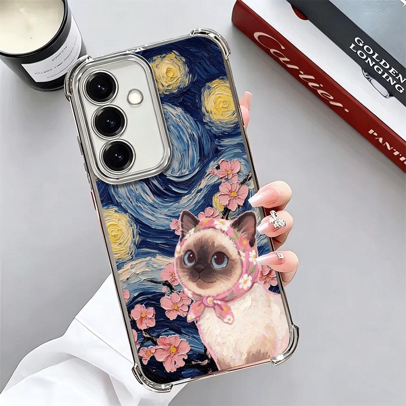

Милый цветочный платок Кот Покрытие Чехол для телефона Для Samsung A17 A07 A37 A57 A16 A56 A15 A55 A14 A54 A13 A53 A26 A36 A25 A35 A24 Samsung A13