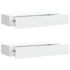 VidaXL Wall-mounted Shelves with Drawers 2 Pcs White 60x23.5x10 Cm MDF