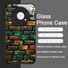 Colorful Brick Texture Printed Tempered Glass Phone Case for Xiaomi 15 Pro+ 14 Ultra 14T 13 12 11 Lite 10 11T PRO 5G Back Covers