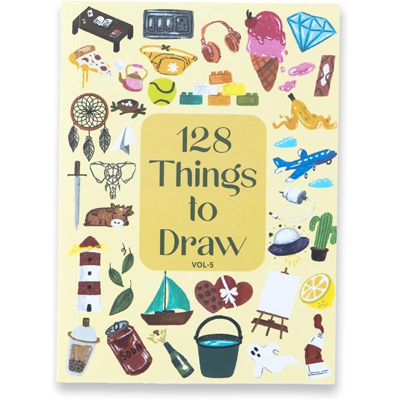 

Factor Notes Drawing Book: 128 Things To Draw | Suitable For All Ages | A6 Size | 128 Prompts (Volume V)