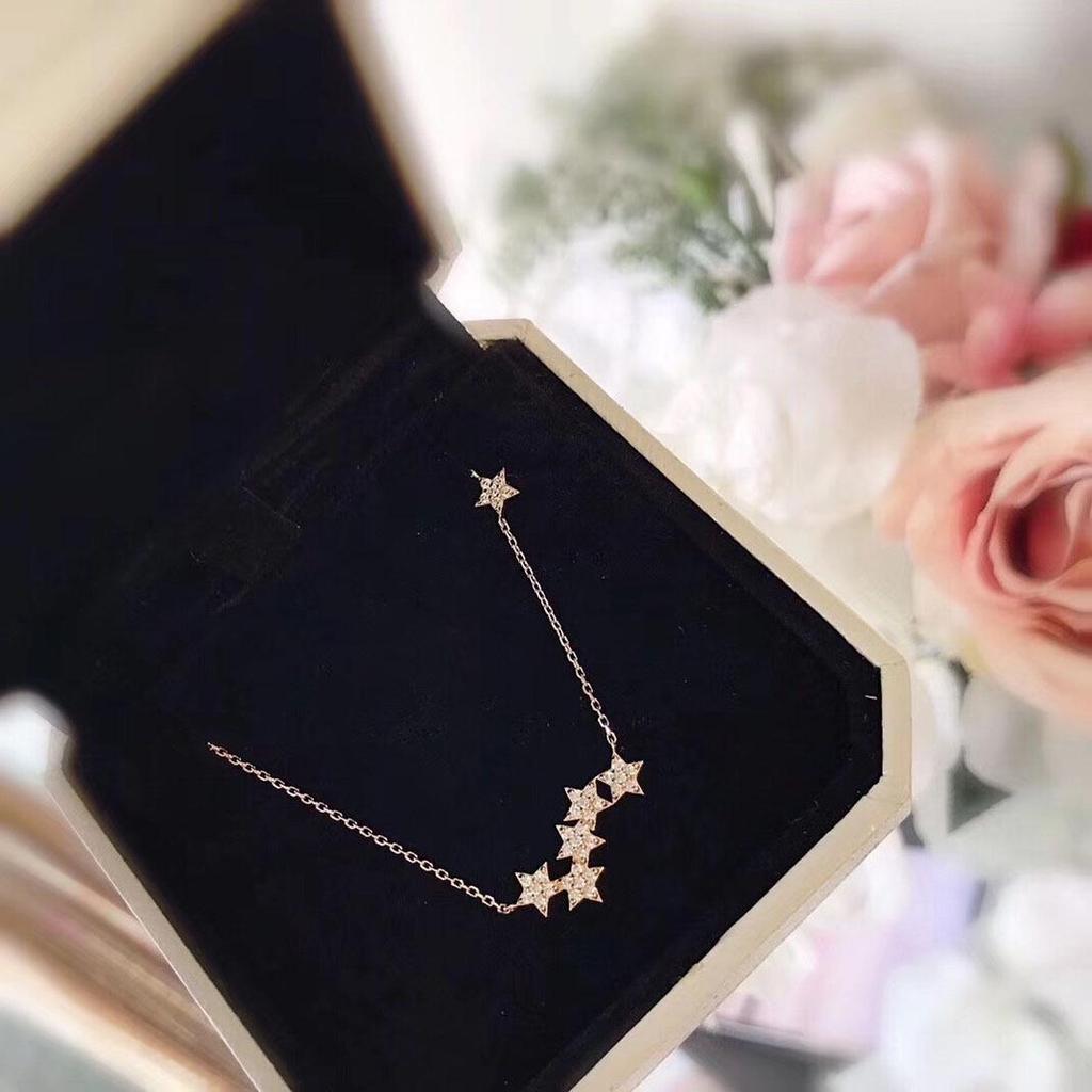 Gold-Plated S925 Sterling Silver Star Pendant Necklace - Light Luxury Korean Style for Women