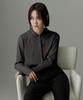 RE RHEE Wide Collar Pleated Blouse Dy