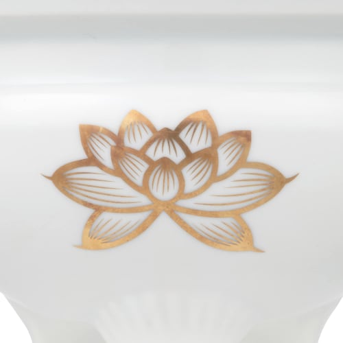 Tomatsu Shoten Buddhist Altar Accessories, Shinto Altar Accessories, White Gold Lotus 4.0 Incense Burner AM-TM589