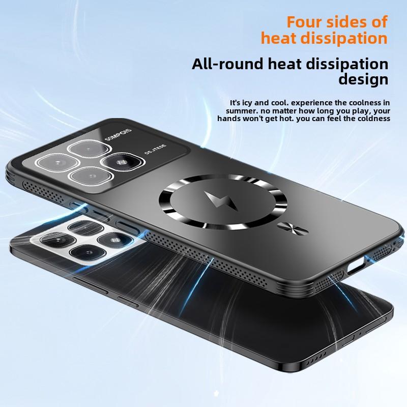 Protective Phone Cover with Magnetic Absorption and Heat Dissipation, Redmi K70, K70e, K70pro, New Design