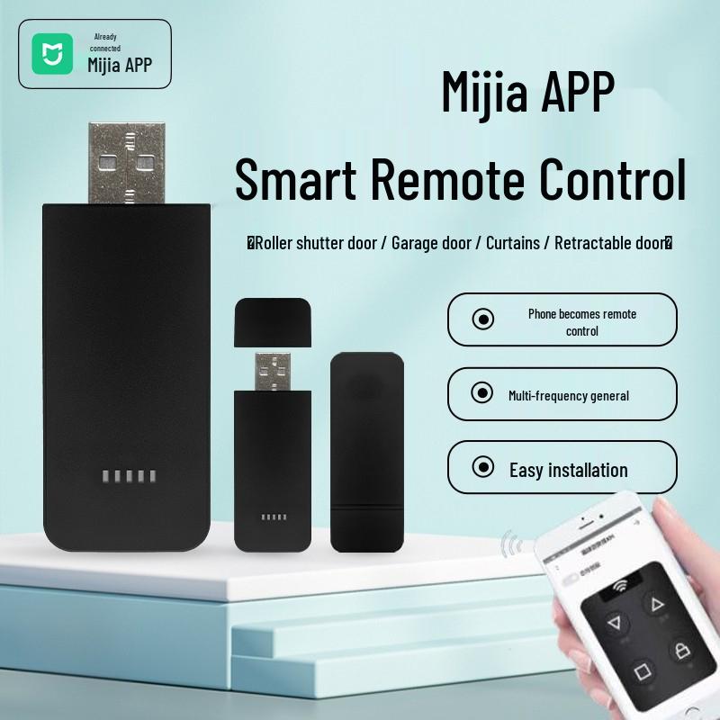 

Mijia Smart WiFi Remote for Electric Roller Shutter & Garage Door Black Multi-Frequency (Single Door, without Plug)