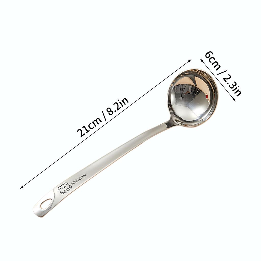 316 Stainless Steel Food Grade Hot Pot Spoon Thickened Long Handled Colander Spoon Soup Spoon Kitchen Utensils