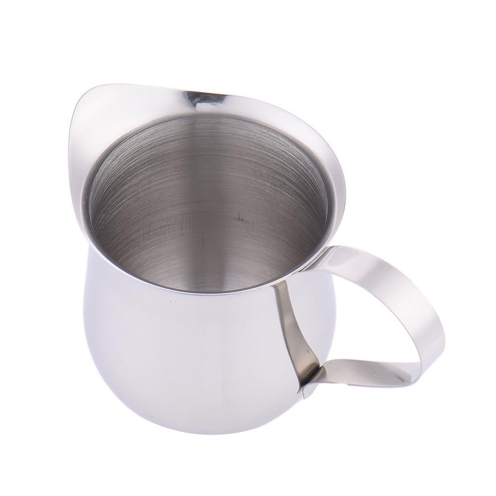 Stainless Steel Milk Frothing Jug Milk Cream Cup Coffee Creamer Latte Art Pitcher With Spout Durable Kitchen Coffee Accessories