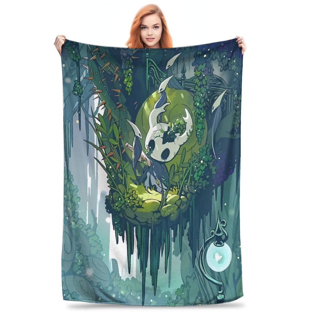Hollow Knight Fashion Digital Printed Blanket Warm Soft Plush Throw Blanket For Students Living Room Flannel Bedspread Bed Cover