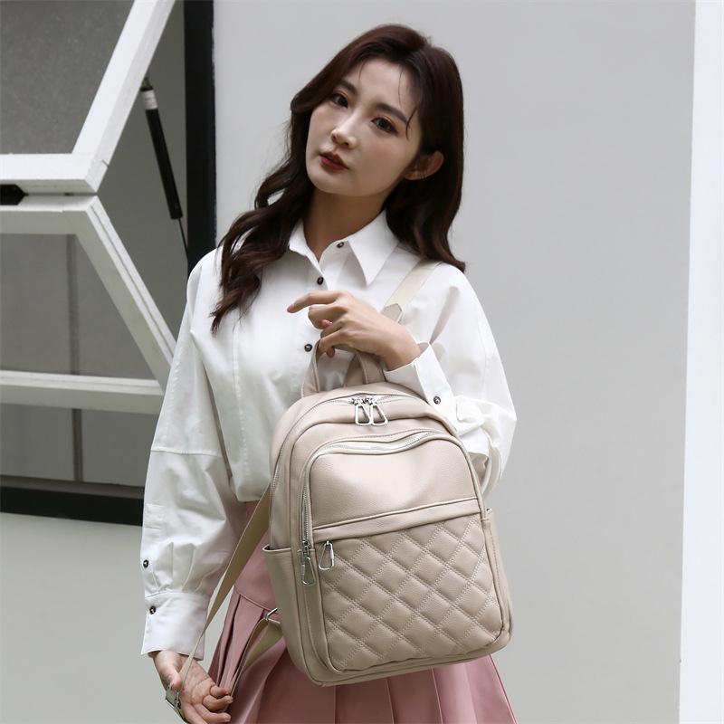 Backpack Women's New Spring and Summer Fashion Small Backpack Diamond Embroidered Thread Backpack Women