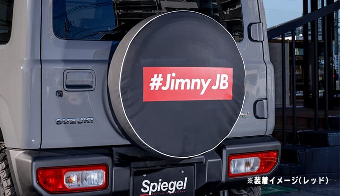 Чехол для запасного колеса Spiegel для Suzuki Jimny JB23W JB64W - Крышка запасного колеса в кубе - Логотип, Красный,