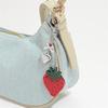 Trendy  Cute Bow Cherry Strawberry Keychain Pendant Phone Chain Bag Hanging Backpack Decor Heart Star Charm Keyring Gifts