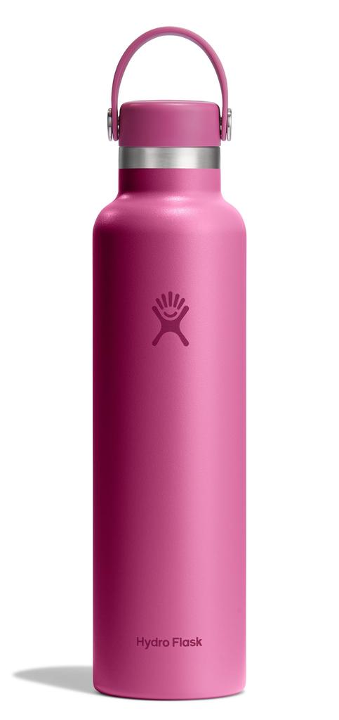 Standard Mouth Stainless Steel Water Bottle, 24oz (709ml), Leaf Design, Insulated (Official Japanese Product)