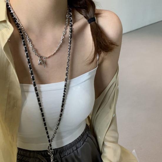 Female Camisole One Piece Fixed Cup Crop Top Short Bra Solid Tank Top Wireless Suspended Underwear Slim Tank Top with Chest Pads
