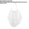 Santa Claus Long Curly Beard Adult Beard White Fake Beard and Santa Hat New Year Party Christmas Decoration Cosplay Prop Set