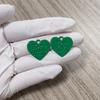 10Pcs Metal Heart Pendants Charms Dog Tags Candy Color for Bracelet Earrings Necklace DIY Jewelry Making Accessories Supplies