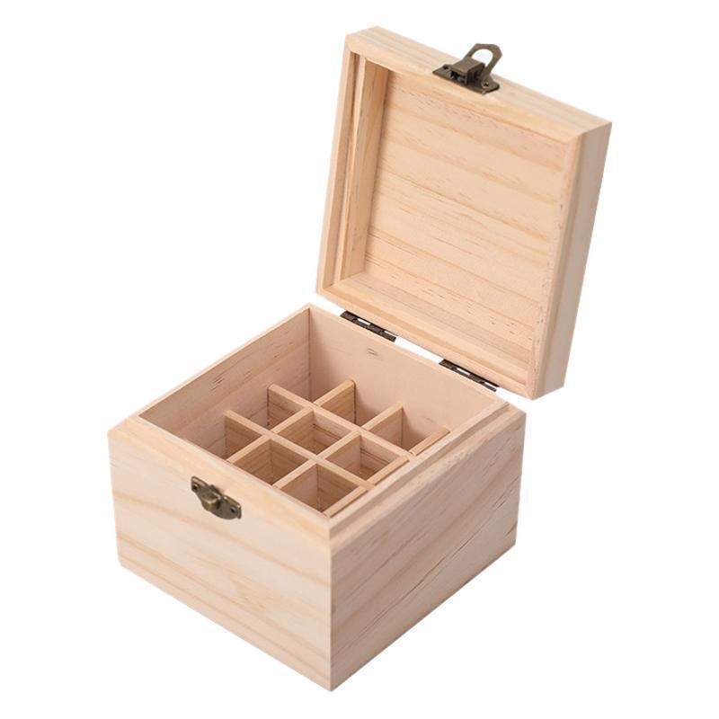 16-Grid Solid Wood Essential Oil Display & Storage Box for 10ML Bottles